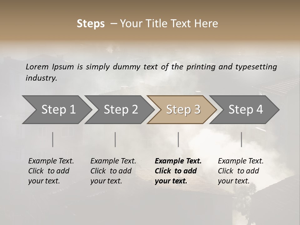 Air Pollution Image Of Houses And Smoke In Winter PowerPoint Template