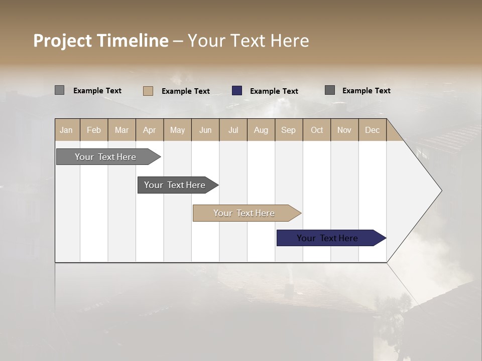 Air Pollution Image Of Houses And Smoke In Winter PowerPoint Template