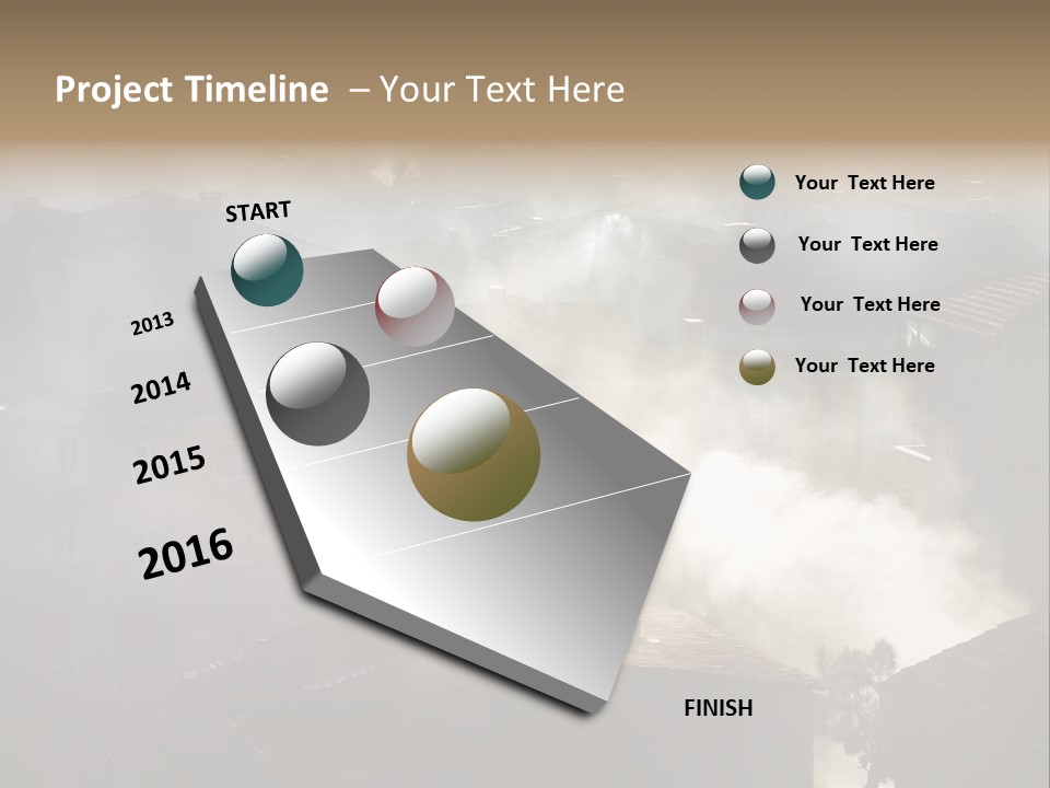 Air Pollution Image Of Houses And Smoke In Winter PowerPoint Template