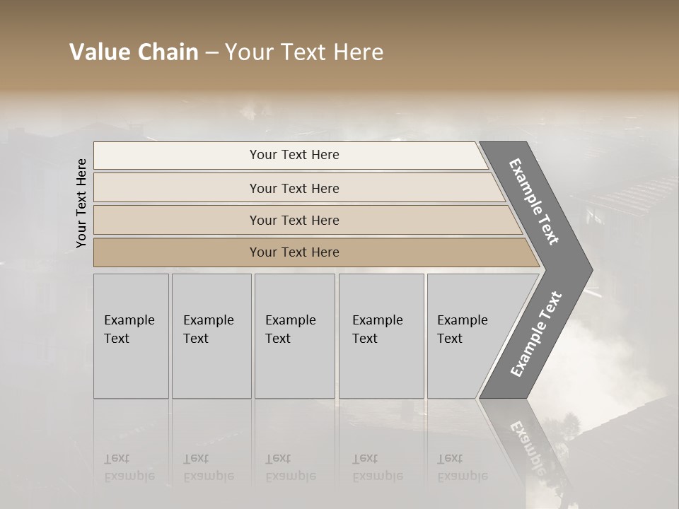 Air Pollution Image Of Houses And Smoke In Winter PowerPoint Template