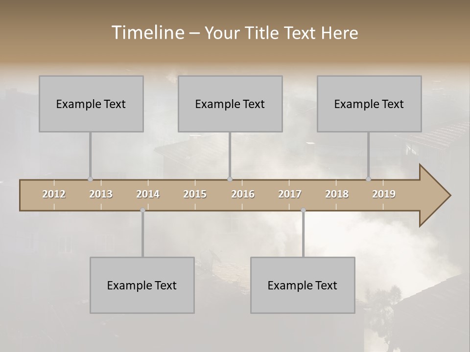 Air Pollution Image Of Houses And Smoke In Winter PowerPoint Template