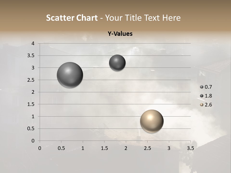Air Pollution Image Of Houses And Smoke In Winter PowerPoint Template