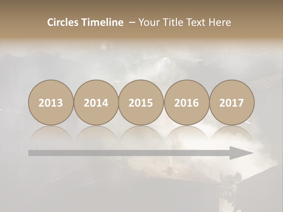 Air Pollution Image Of Houses And Smoke In Winter PowerPoint Template