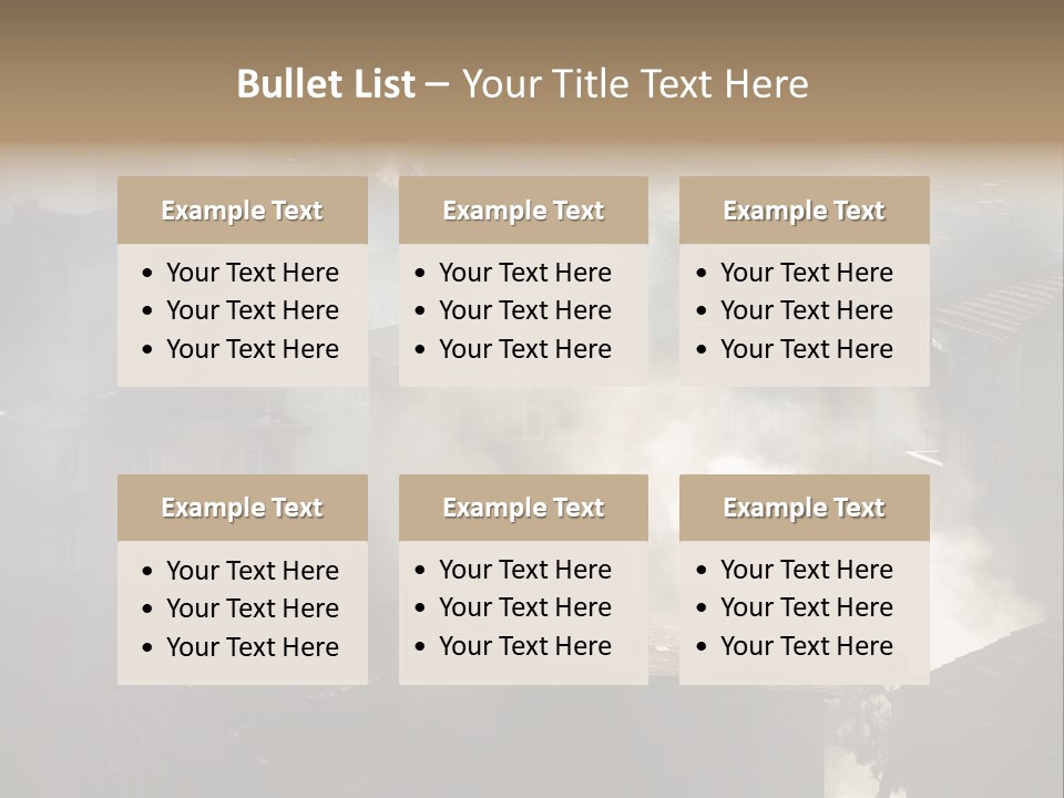 Air Pollution Image Of Houses And Smoke In Winter PowerPoint Template