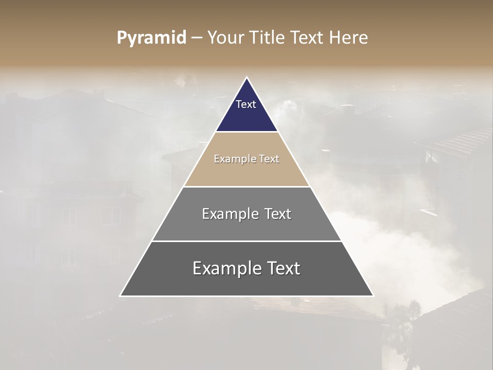 Air Pollution Image Of Houses And Smoke In Winter PowerPoint Template