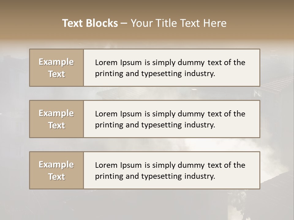 Air Pollution Image Of Houses And Smoke In Winter PowerPoint Template