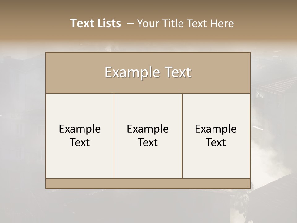 Air Pollution Image Of Houses And Smoke In Winter PowerPoint Template