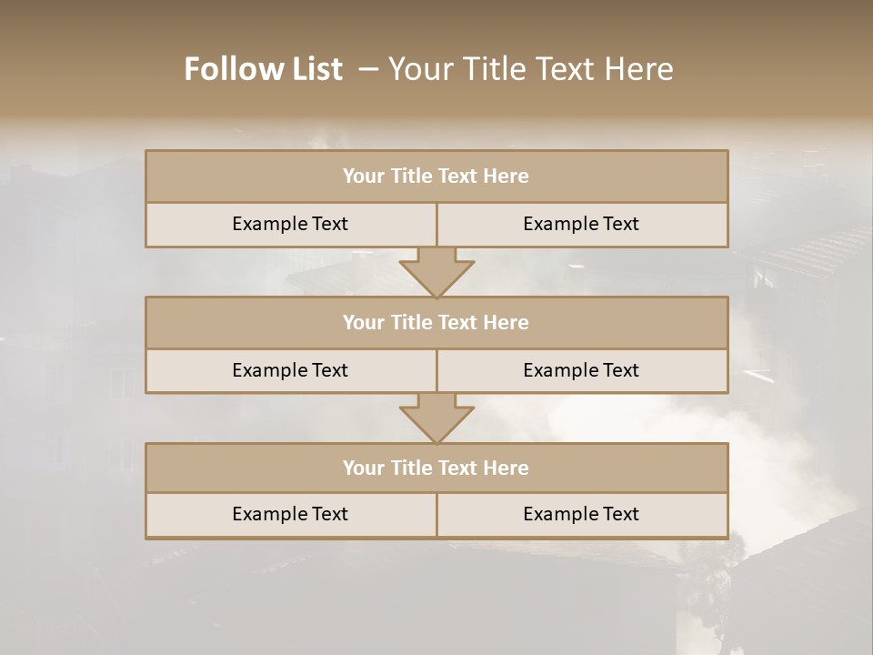 Air Pollution Image Of Houses And Smoke In Winter PowerPoint Template