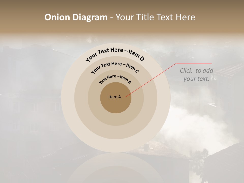 Air Pollution Image Of Houses And Smoke In Winter PowerPoint Template
