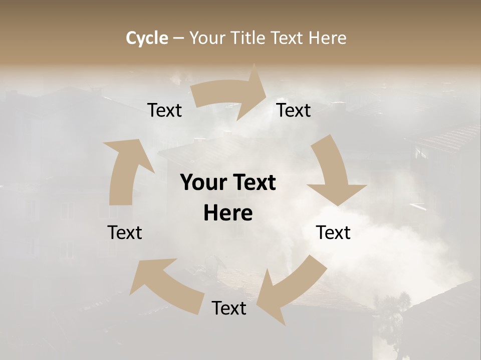 Air Pollution Image Of Houses And Smoke In Winter PowerPoint Template
