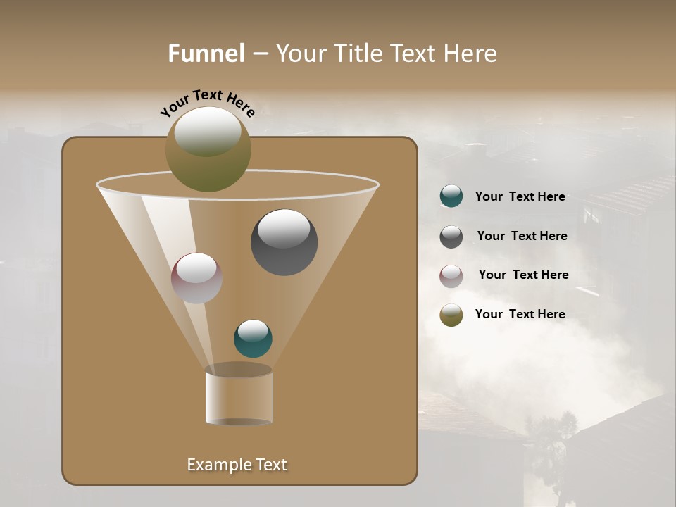 Air Pollution Image Of Houses And Smoke In Winter PowerPoint Template