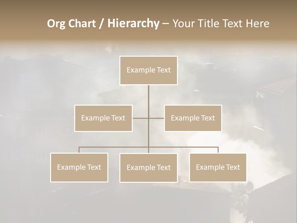 Air Pollution Image Of Houses And Smoke In Winter PowerPoint Template