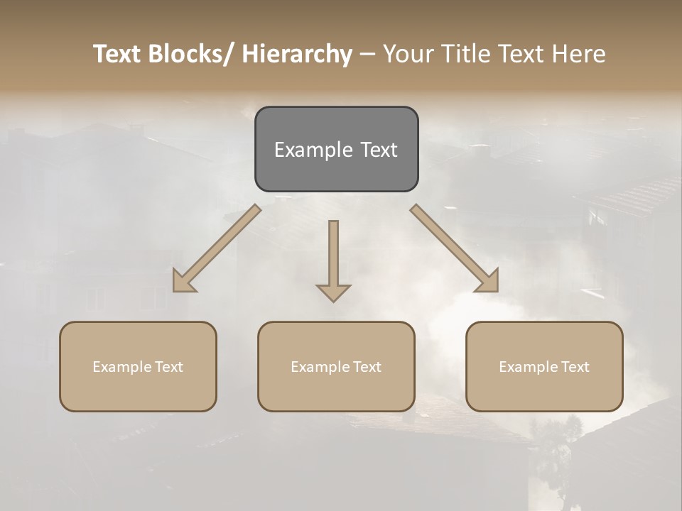 Air Pollution Image Of Houses And Smoke In Winter PowerPoint Template