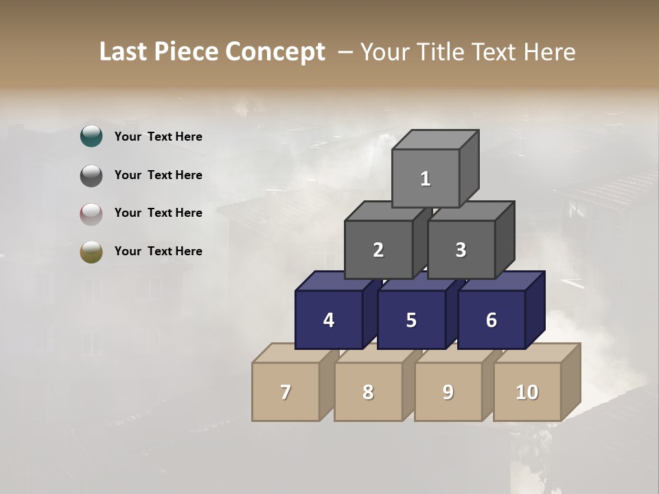 Air Pollution Image Of Houses And Smoke In Winter PowerPoint Template