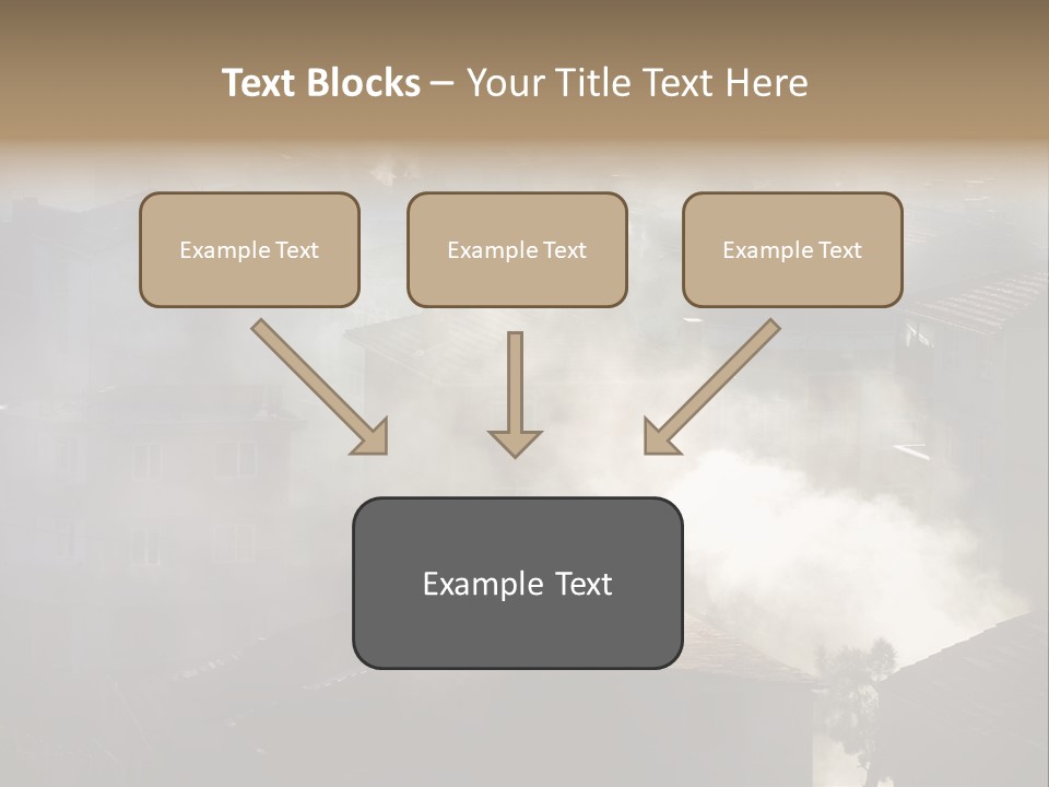 Air Pollution Image Of Houses And Smoke In Winter PowerPoint Template