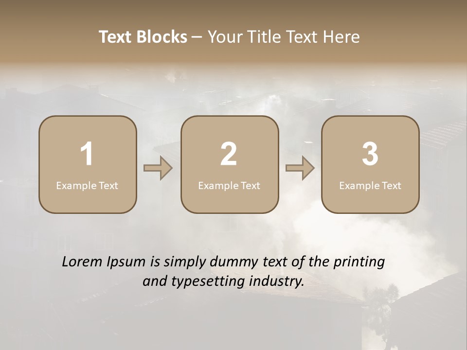 Air Pollution Image Of Houses And Smoke In Winter PowerPoint Template