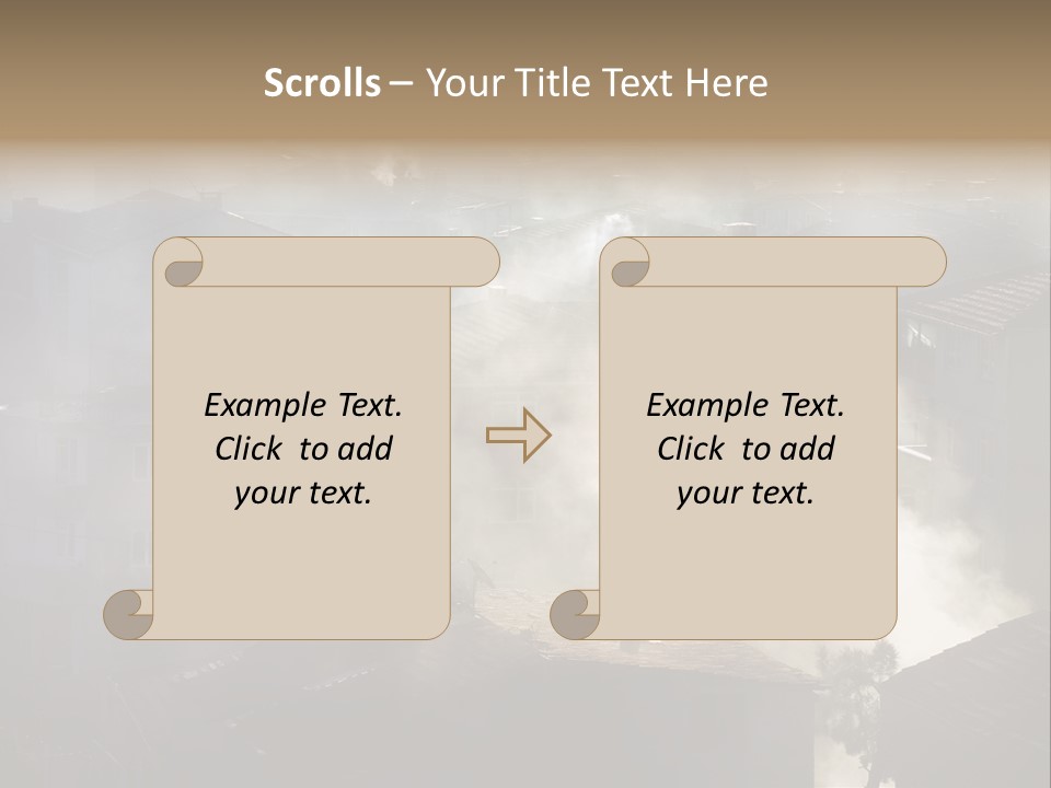 Air Pollution Image Of Houses And Smoke In Winter PowerPoint Template