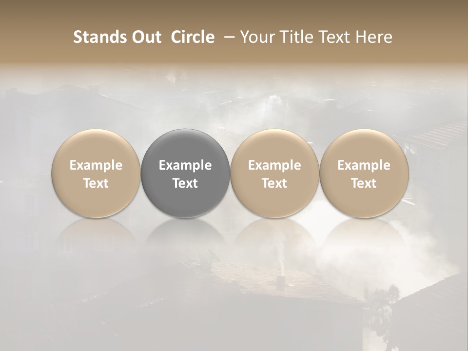 Air Pollution Image Of Houses And Smoke In Winter PowerPoint Template