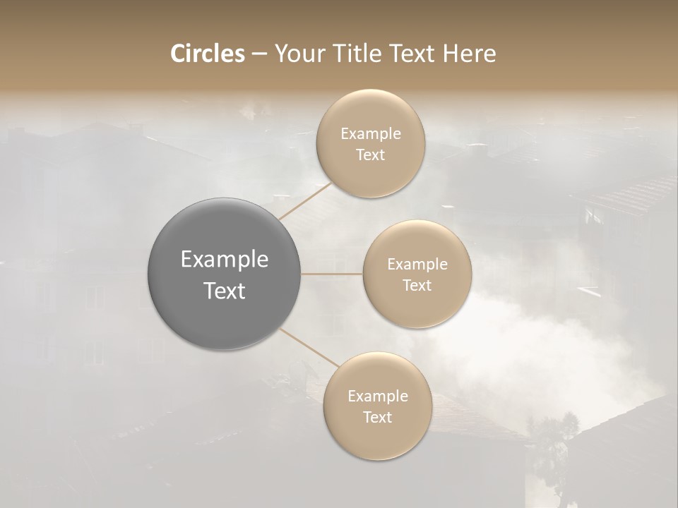 Air Pollution Image Of Houses And Smoke In Winter PowerPoint Template