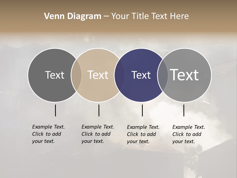 Air Pollution Image Of Houses And Smoke In Winter PowerPoint Template