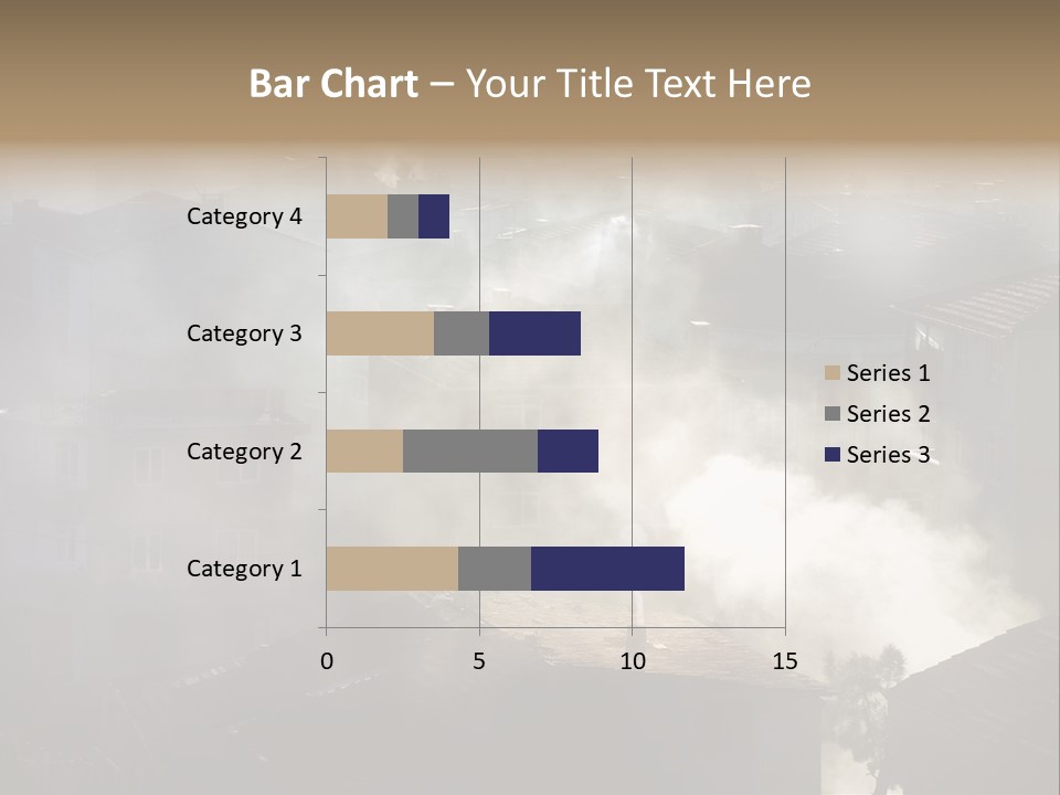 Air Pollution Image Of Houses And Smoke In Winter PowerPoint Template