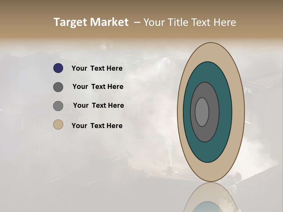 Air Pollution Image Of Houses And Smoke In Winter PowerPoint Template