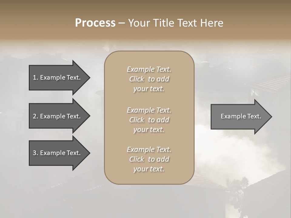 Air Pollution Image Of Houses And Smoke In Winter PowerPoint Template
