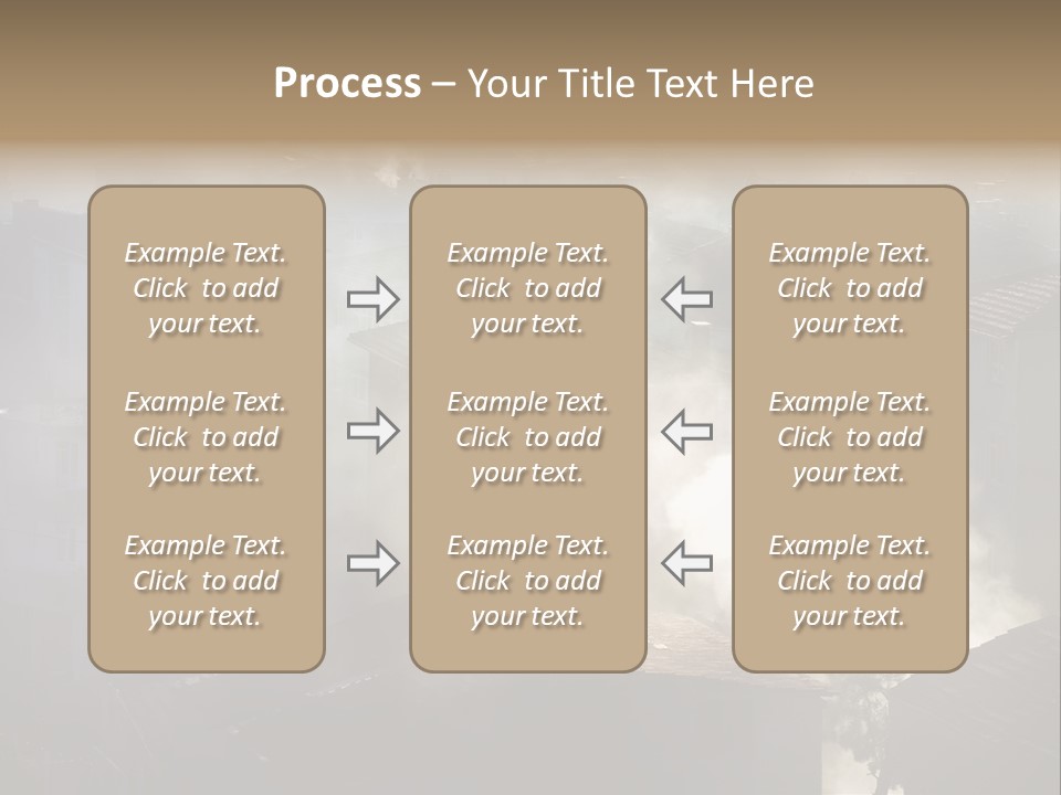 Air Pollution Image Of Houses And Smoke In Winter PowerPoint Template