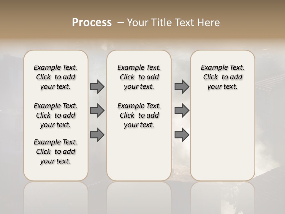 Air Pollution Image Of Houses And Smoke In Winter PowerPoint Template