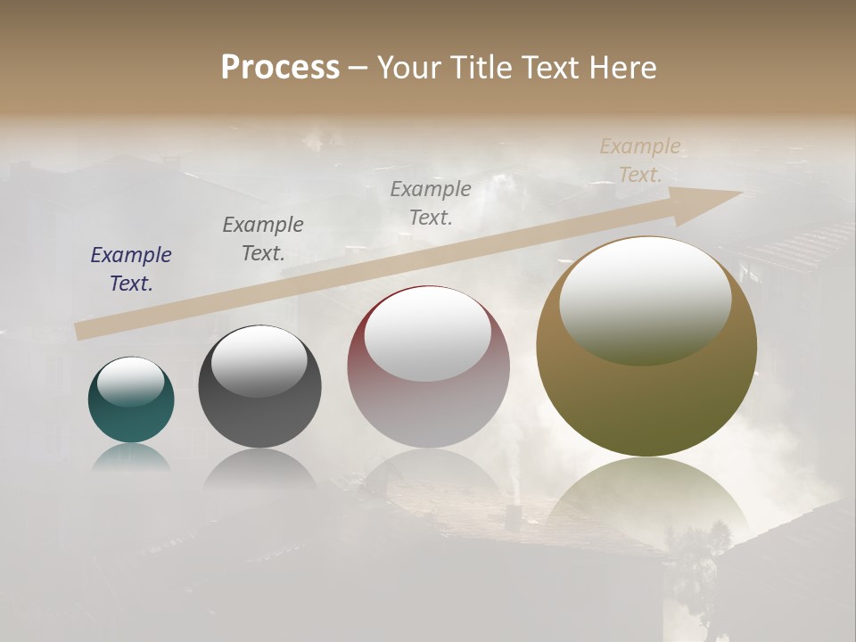 Air Pollution Image Of Houses And Smoke In Winter PowerPoint Template