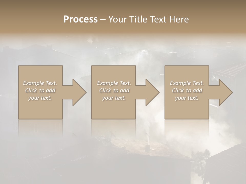 Air Pollution Image Of Houses And Smoke In Winter PowerPoint Template