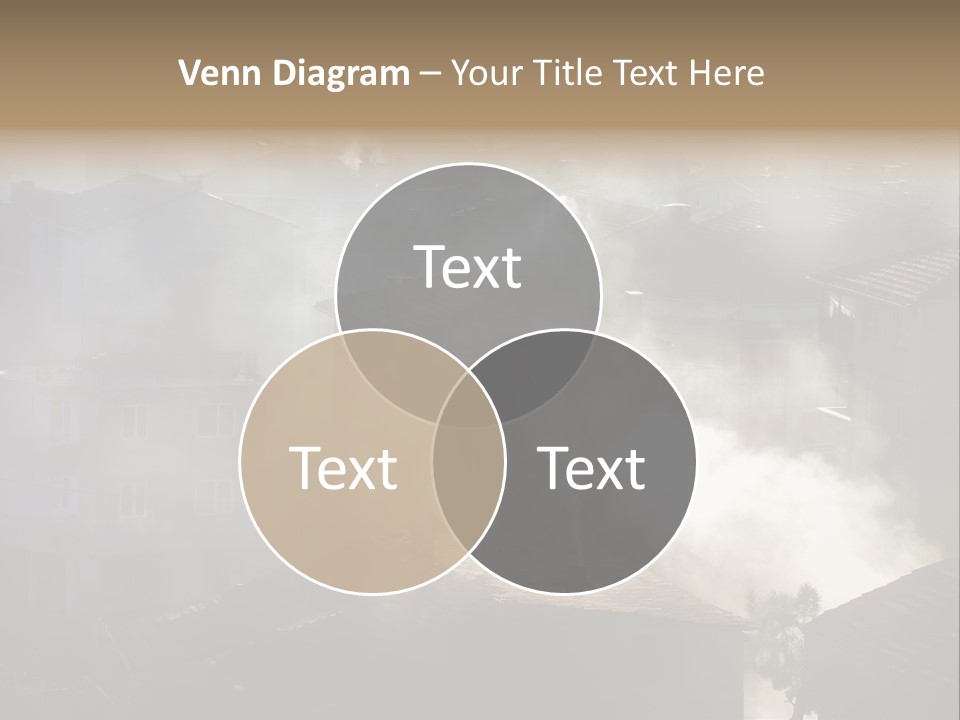 Air Pollution Image Of Houses And Smoke In Winter PowerPoint Template