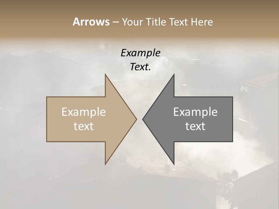 Air Pollution Image Of Houses And Smoke In Winter PowerPoint Template