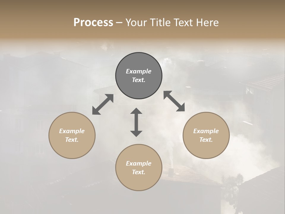 Air Pollution Image Of Houses And Smoke In Winter PowerPoint Template