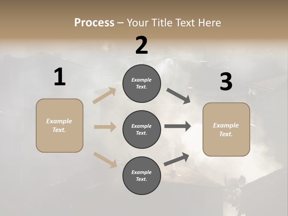 Air Pollution Image Of Houses And Smoke In Winter PowerPoint Template