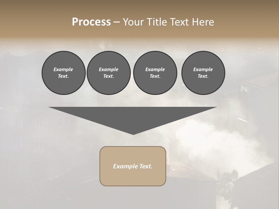 Air Pollution Image Of Houses And Smoke In Winter PowerPoint Template