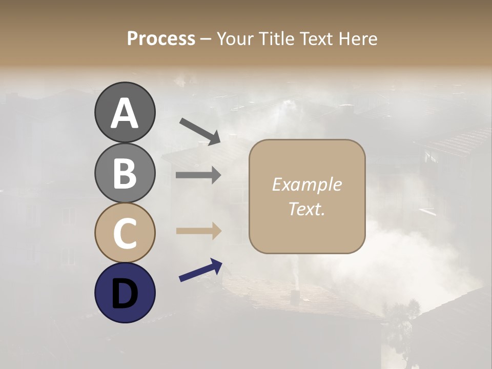 Air Pollution Image Of Houses And Smoke In Winter PowerPoint Template