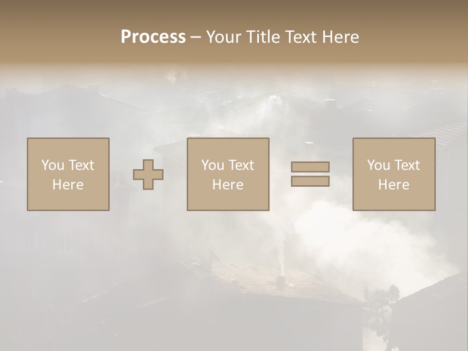 Air Pollution Image Of Houses And Smoke In Winter PowerPoint Template