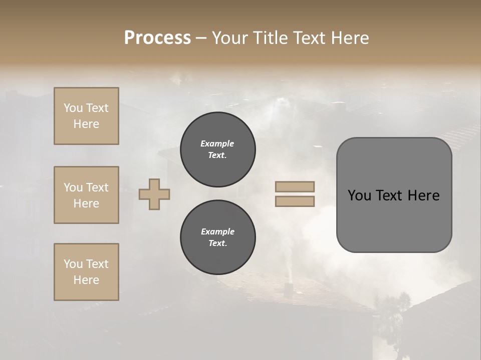 Air Pollution Image Of Houses And Smoke In Winter PowerPoint Template