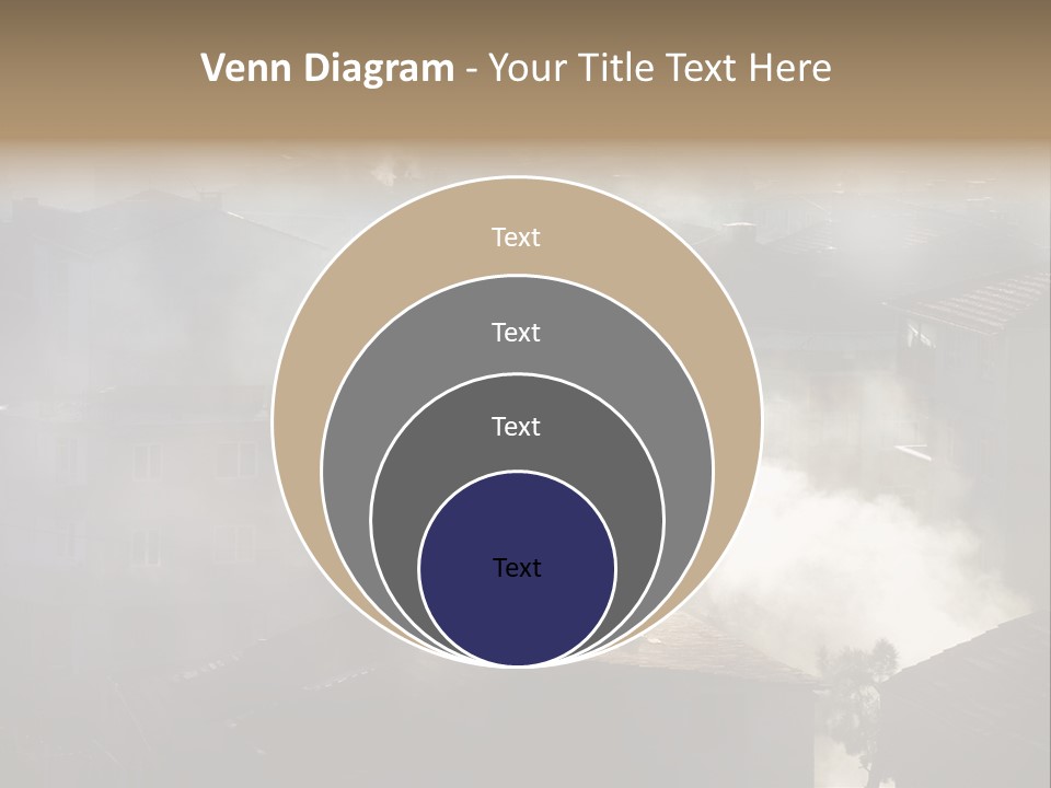 Air Pollution Image Of Houses And Smoke In Winter PowerPoint Template