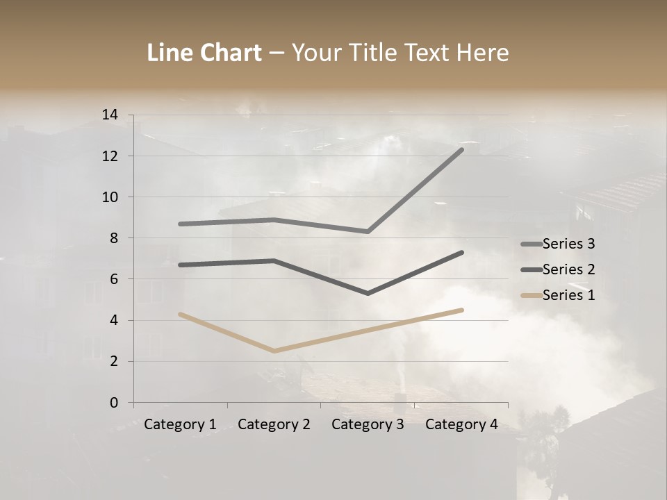 Air Pollution Image Of Houses And Smoke In Winter PowerPoint Template