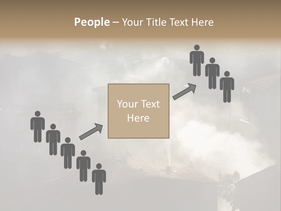 Air Pollution Image Of Houses And Smoke In Winter PowerPoint Template