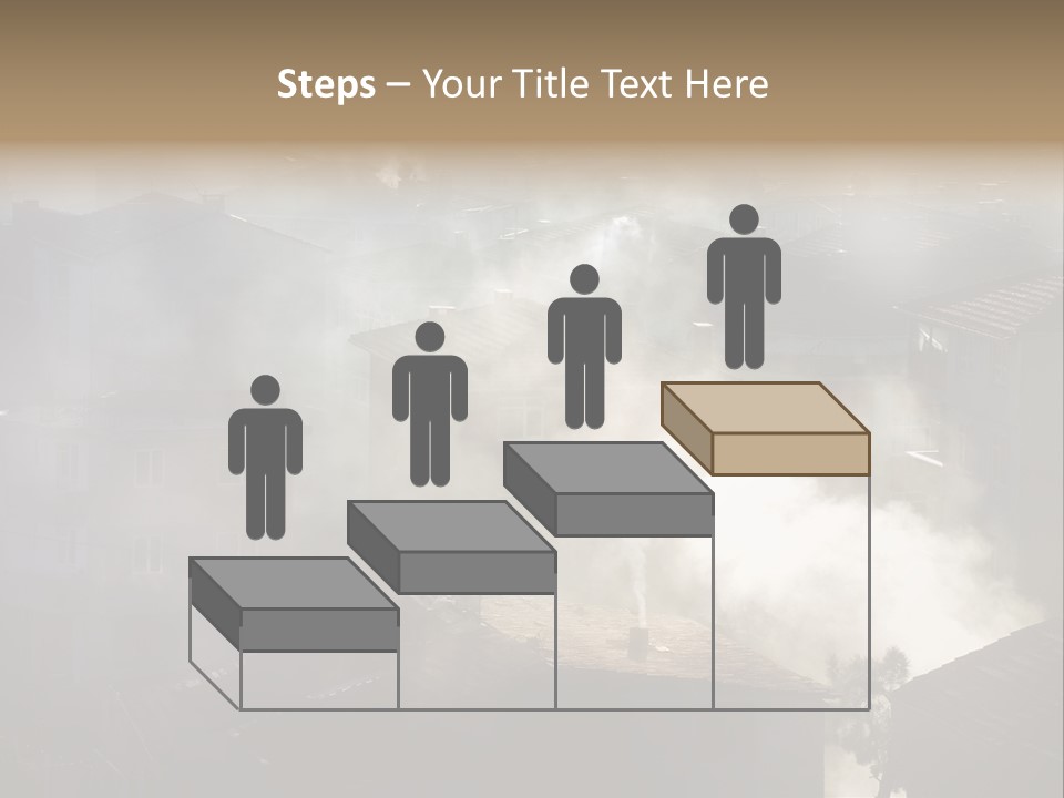 Air Pollution Image Of Houses And Smoke In Winter PowerPoint Template