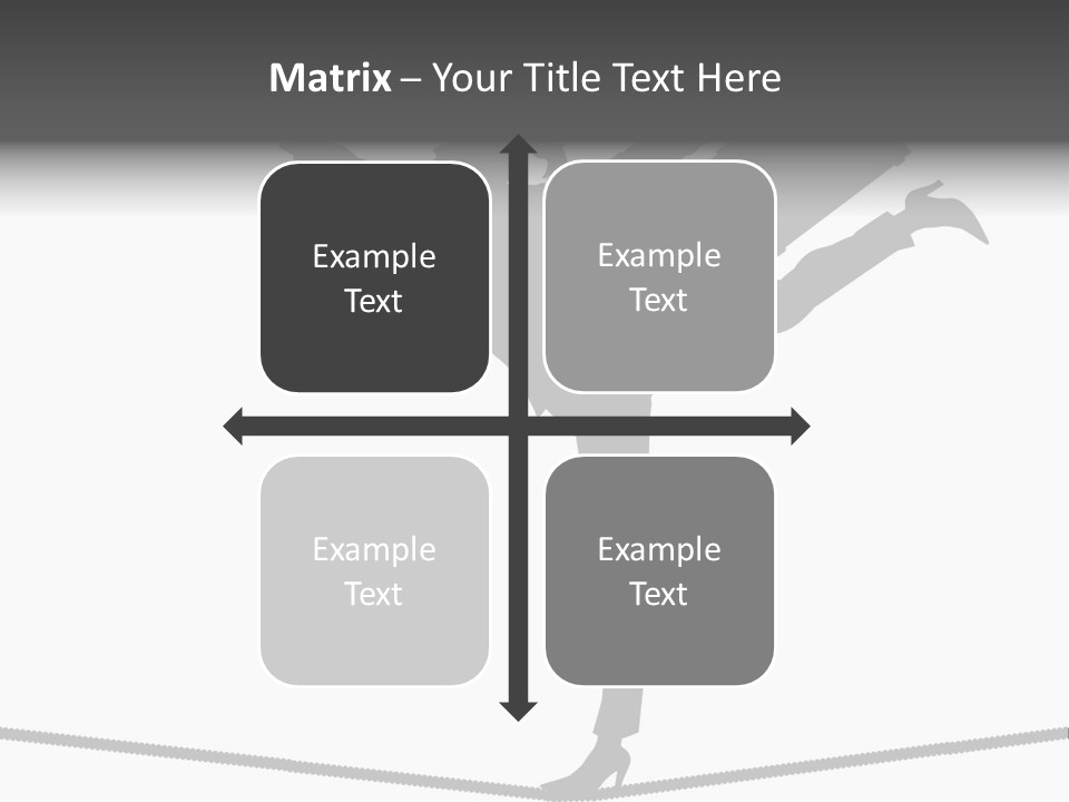 Vector Silhouette Graphic Depicting Concept: Woman Balancing Work And Home Stock Vector Illustration: PowerPoint Template