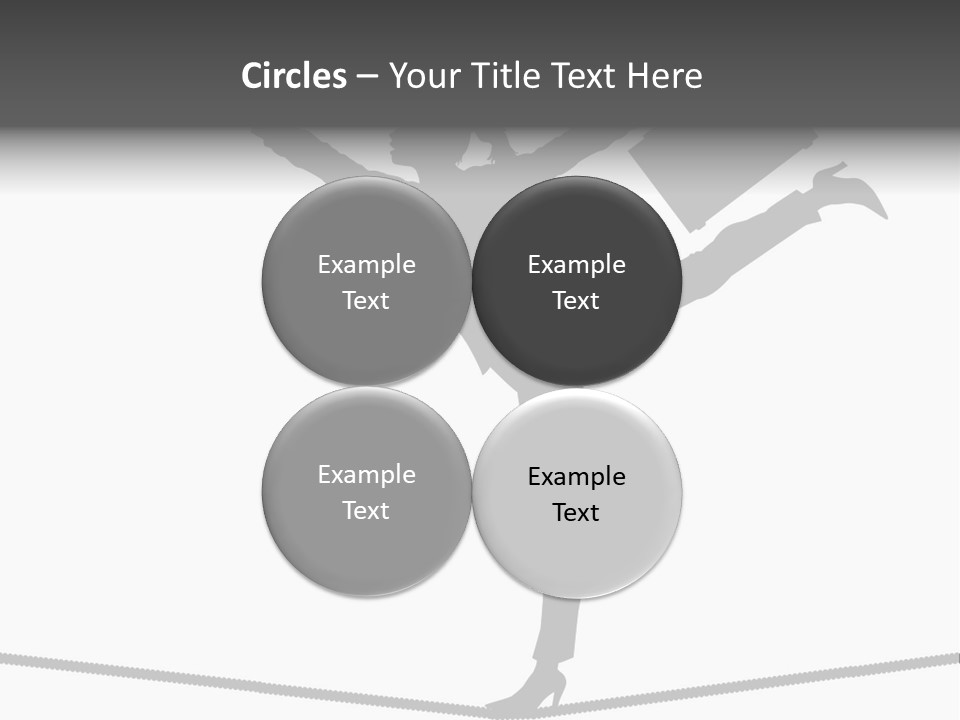 Vector Silhouette Graphic Depicting Concept: Woman Balancing Work And Home Stock Vector Illustration: PowerPoint Template