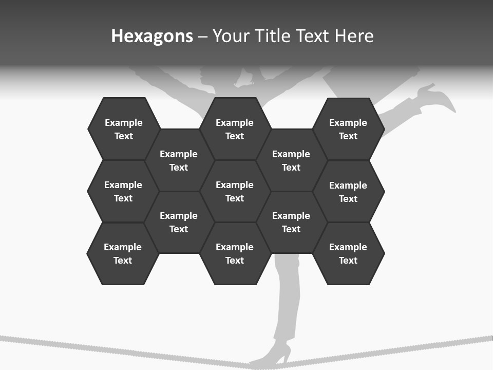 Vector Silhouette Graphic Depicting Concept: Woman Balancing Work And Home Stock Vector Illustration: PowerPoint Template