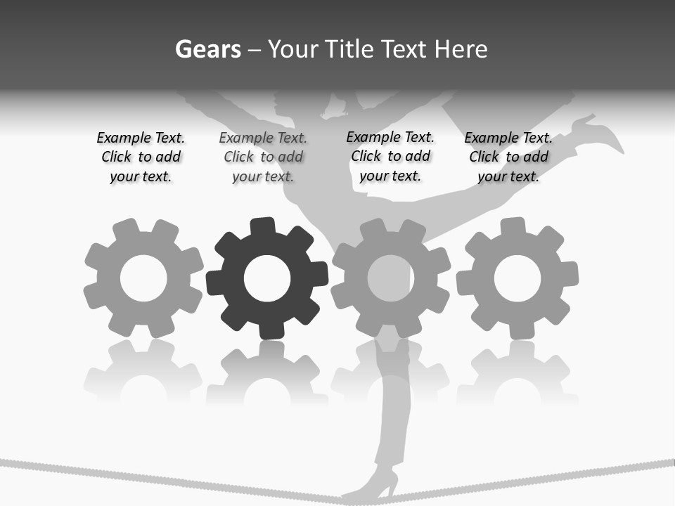 Vector Silhouette Graphic Depicting Concept: Woman Balancing Work And Home Stock Vector Illustration: PowerPoint Template