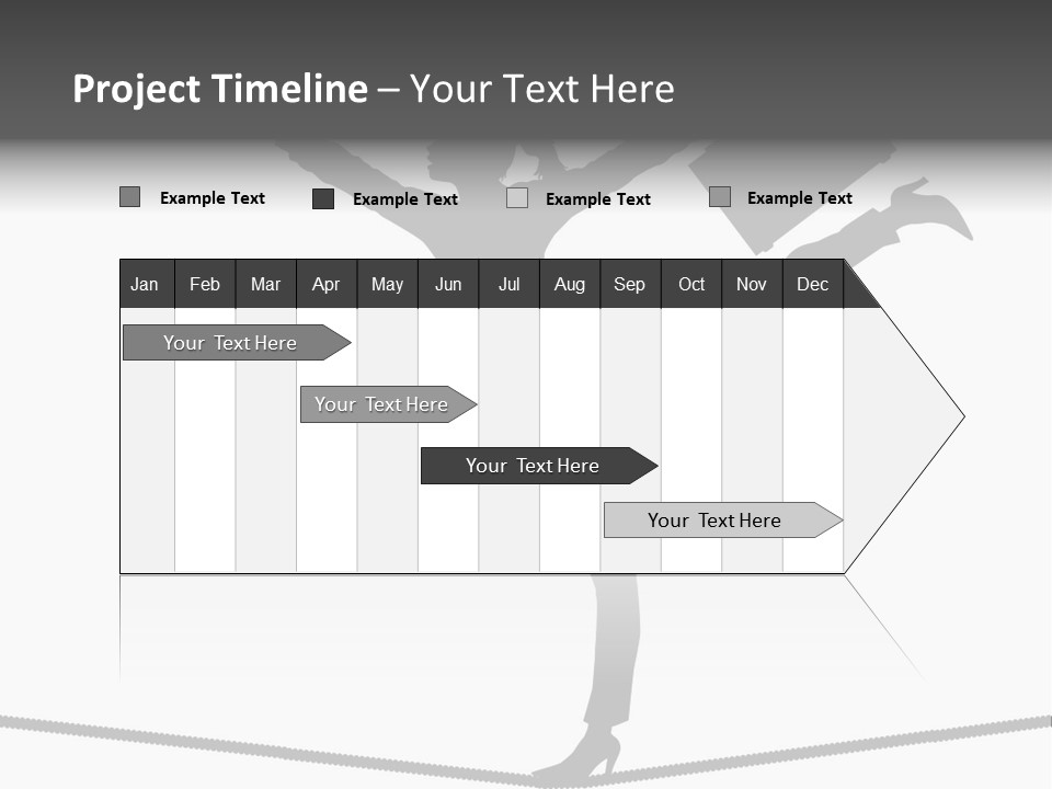 Vector Silhouette Graphic Depicting Concept: Woman Balancing Work And Home Stock Vector Illustration: PowerPoint Template