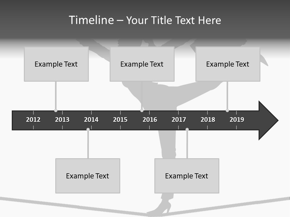 Vector Silhouette Graphic Depicting Concept: Woman Balancing Work And Home Stock Vector Illustration: PowerPoint Template