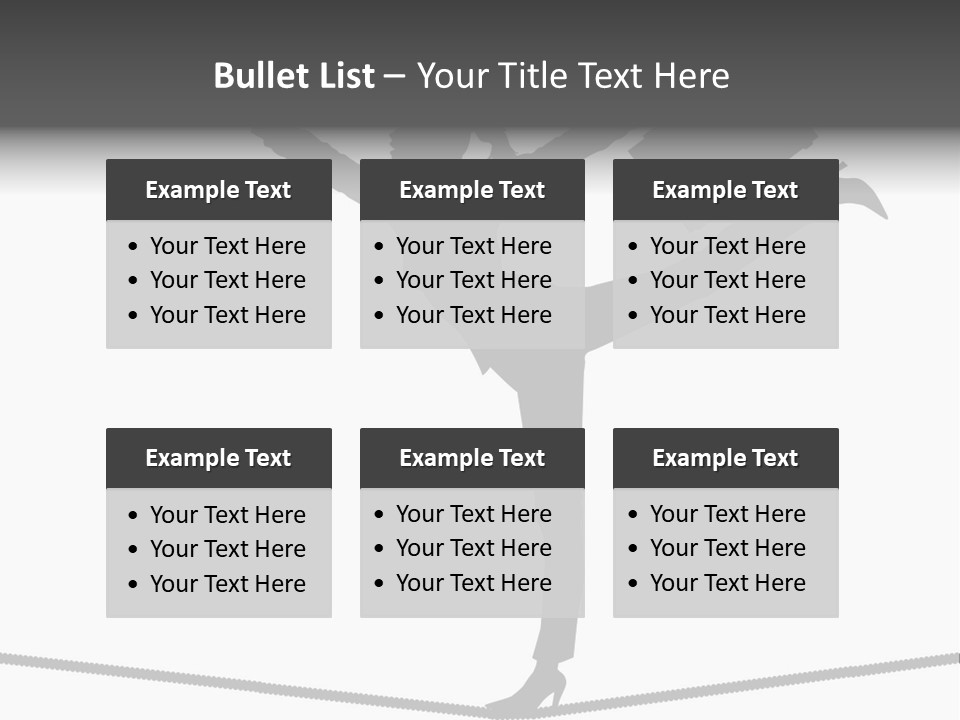 Vector Silhouette Graphic Depicting Concept: Woman Balancing Work And Home Stock Vector Illustration: PowerPoint Template